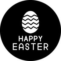 Joyful Easter Celebration Card Glyph Circle Inverted vector