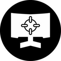 Ultra Wide Gaming Monitor Glyph Circle Inverted vector