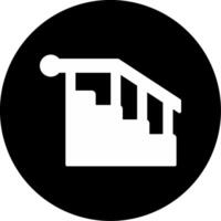 Public Access Staircase Glyph Circle Inverted vector