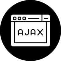 AJAX Data Request Symbol Glyph Circle Inverted vector