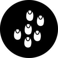 Bordetella pertussis Whooping Cough Agent Glyph Circle Inverted vector