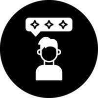 Honest Client Feedback Review Glyph Circle Inverted vector