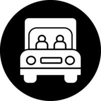 Carpool Lane Entry Symbol Glyph Circle Inverted vector