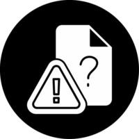 File Not Found Error Glyph Circle Inverted vector