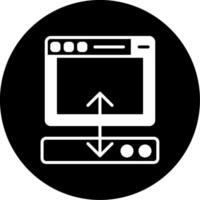 WebSocket Live Connection Icon Glyph Circle Inverted vector