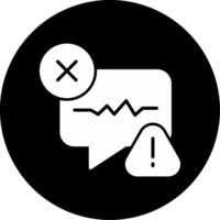 Authorization Failure Message Glyph Circle Inverted vector