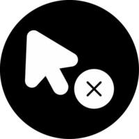 Close Application Window Glyph Circle Inverted vector