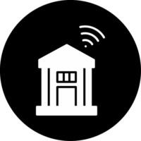Strong Wi Fi Signal Icon Glyph Circle Inverted vector