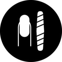 Double Sided Nail File Glyph Circle Inverted vector