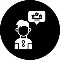 Genuine Client Testimonials Display Glyph Circle Inverted vector