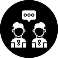 Secure Client Freelancer Communication Glyph Circle Inverted vector