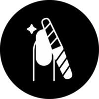 Shiny Finish Nail Buffer Glyph Circle Inverted vector