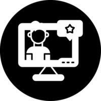 Average Freelancer Service Rating Glyph Circle Inverted vector