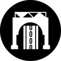 Road Underpass Passage Glyph Circle Inverted vector