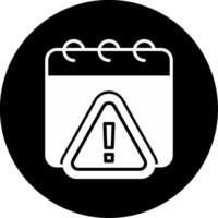 Session Expired Notification Glyph Circle Inverted vector