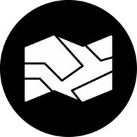 Geographic Reference Atlas Glyph Circle Inverted vector