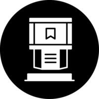 Wall Mount Stud Finder Glyph Circle Inverted vector