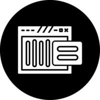 Mobile Hamburger Menu Icon Glyph Circle Inverted vector