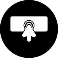 Open Existing File Glyph Circle Inverted vector