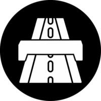 Off Ramp Exit Indicator Glyph Circle Inverted vector