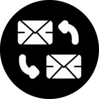 Ongoing Email Project Correspondence Glyph Circle Inverted vector