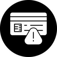 Invalid Credentials Error Glyph Circle Inverted vector