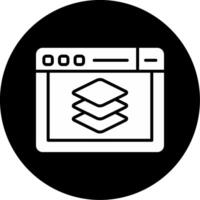 Full Stack Dev Toolbox Glyph Circle Inverted vector