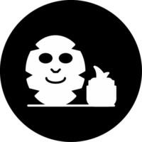 Oxygenated Bubble Sheet Mask Glyph Circle Inverted vector