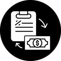 Refinancing Existing Loan Glyph Circle Inverted vector