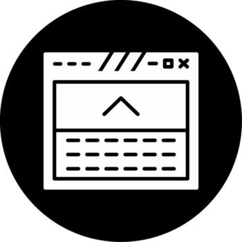 Footer with Useful Links Glyph Circle Inverted vector