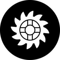 Sharp Tooth Hand Saw Glyph Circle Inverted vector