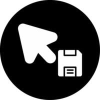 Save Current File Glyph Circle Inverted vector