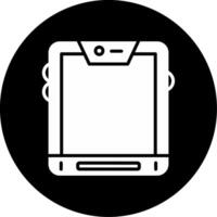 Digital Tablet Gadget Glyph Circle Inverted vector
