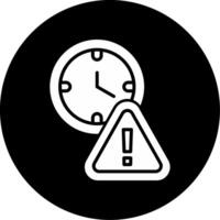 Session Token Expired Glyph Circle Inverted vector