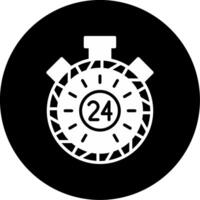 24 Hour Flash Sale Glyph Circle Inverted vector