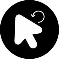 Restore Previous State Glyph Circle Inverted vector