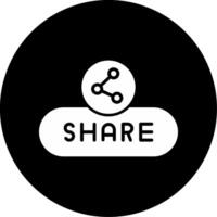 Share Post Button Glyph Circle Inverted vector