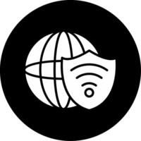 Private Office VPN Access Glyph Circle Inverted vector