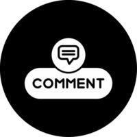 Comment Submit Button Glyph Circle Inverted vector
