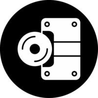 Physical Game Disc Media Glyph Circle Inverted vector