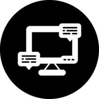 Quick Freelance Instant Messaging Glyph Circle Inverted vector