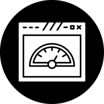 Optimized Page Speed Performance Glyph Circle Inverted vector