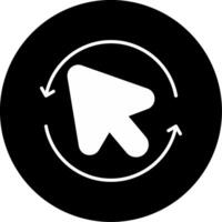 Refresh Web Page Glyph Circle Inverted vector