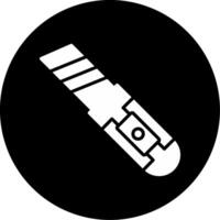 Folding Utility Knife Glyph Circle Inverted vector