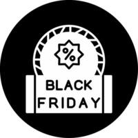 Black Friday Price Drop Glyph Circle Inverted vector