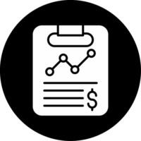 Credit Report Evaluation Form Glyph Circle Inverted vector
