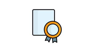 Experience icon animated. animated icon related to business. alpha channel, transparent background video