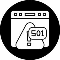 Error 501 Not Implemented Feature Glyph Circle Inverted vector