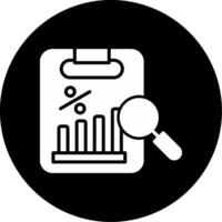 Borrowers Credit History Sheet Glyph Circle Inverted vector