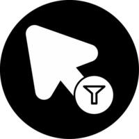 Filter Search Results Glyph Circle Inverted vector